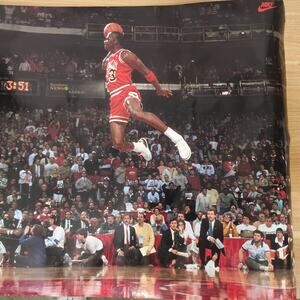 Vintage 1992 Nike Michael Jordan Dunk Contest Poster 35" x 23"